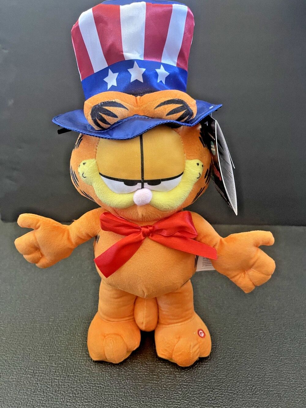 Nickelodeon Animated Plush 15" Patriotic July 4th Garfield Moves & Plays Music